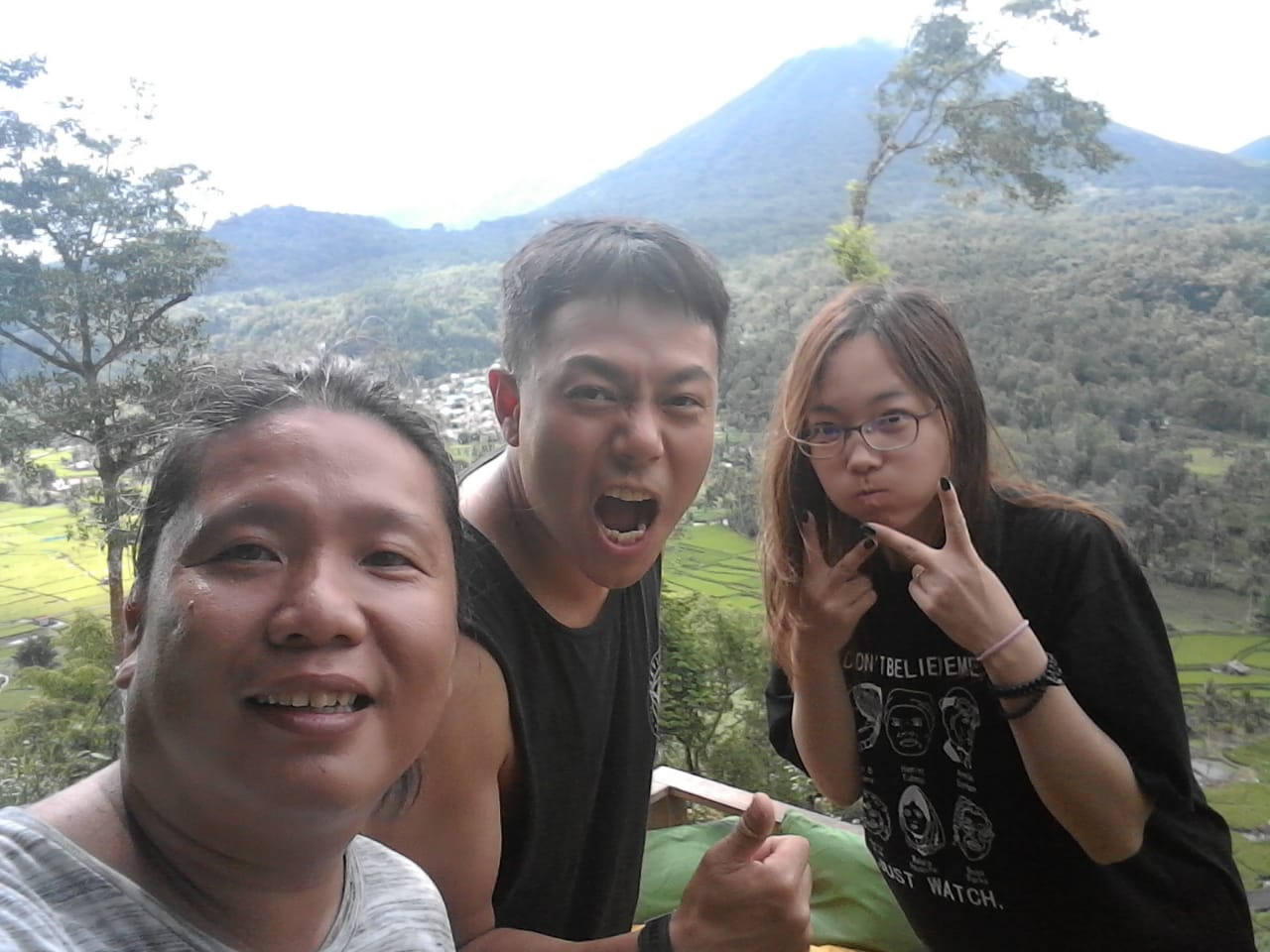 Lanskap vulkanik dan sawah